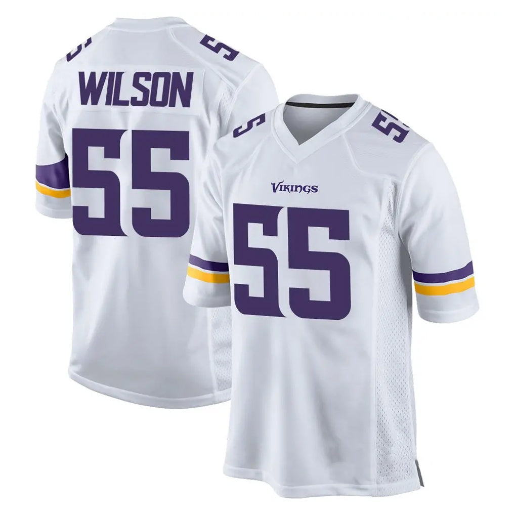 Kdoa MN.Vikings #55 Eric Wilson Player White Home Game Stitched Jerseys