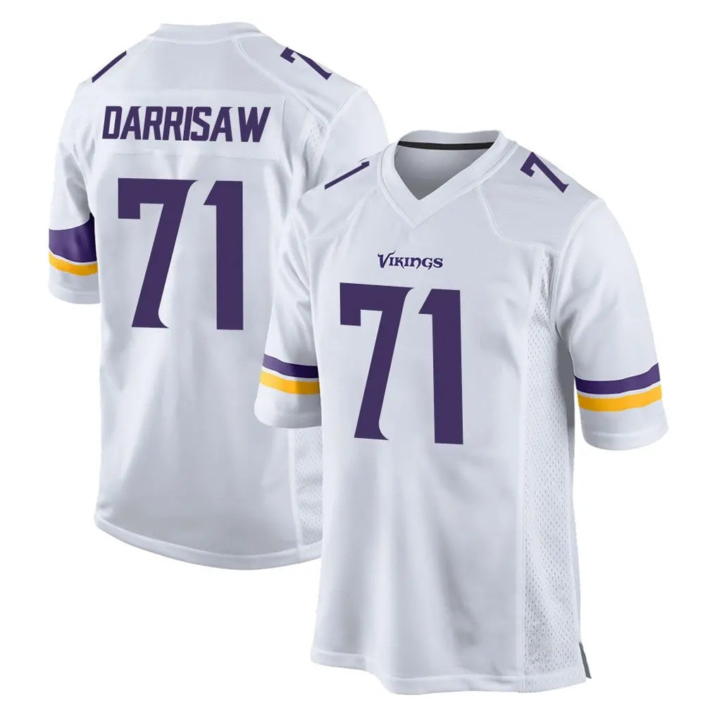 Kdoa MN.Vikings #71 Christian Darrisaw Player White Home Game Stitched Jerseys