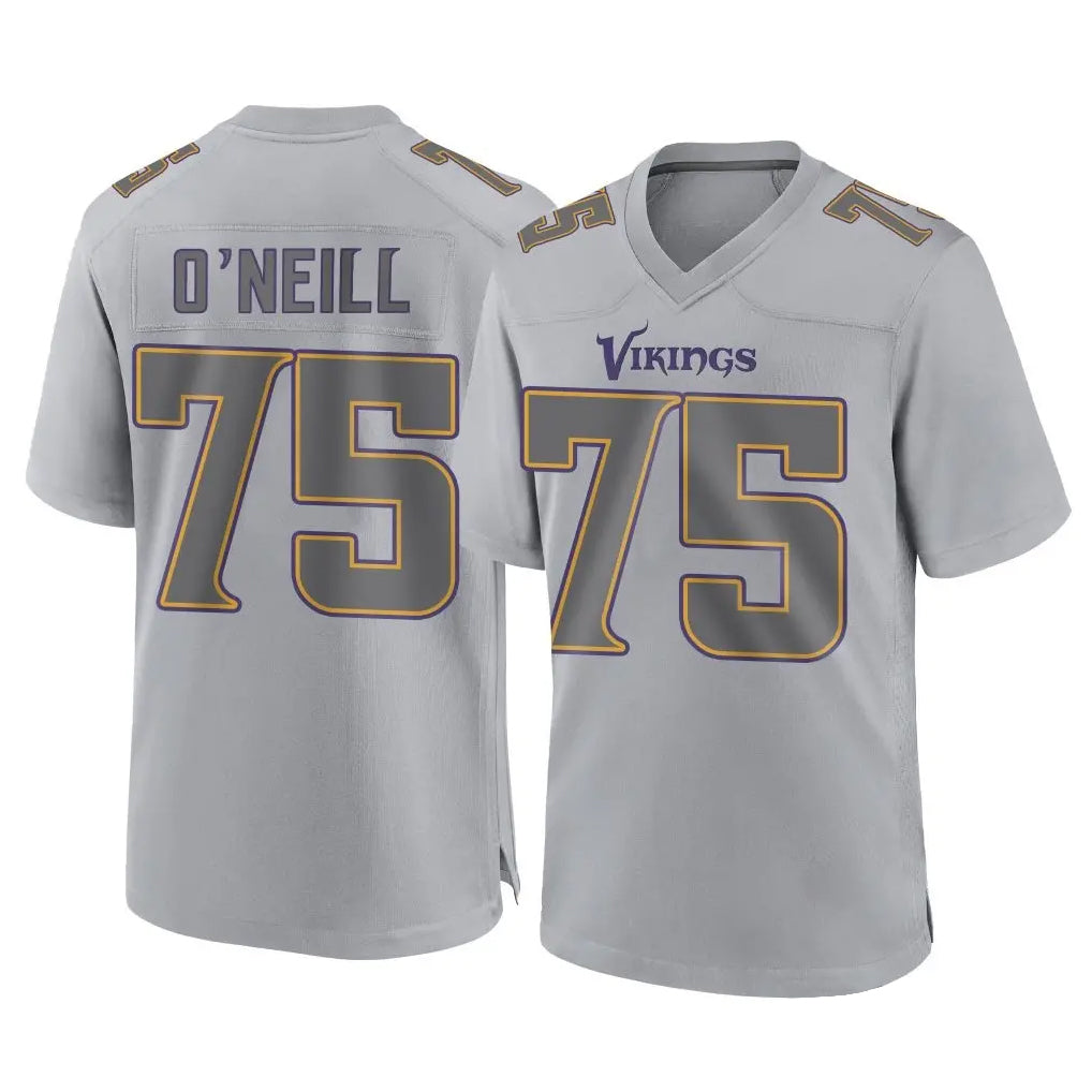 Kdoa MN.Vikings #75 Brian O'Neill Player Gray Atmosphere Fashion Home Game Stitched Jerseys