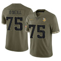 Kdoa MN.Vikings #75 Brian O'Neill Player Olive Salute To Service Limited Stitched Jerseys