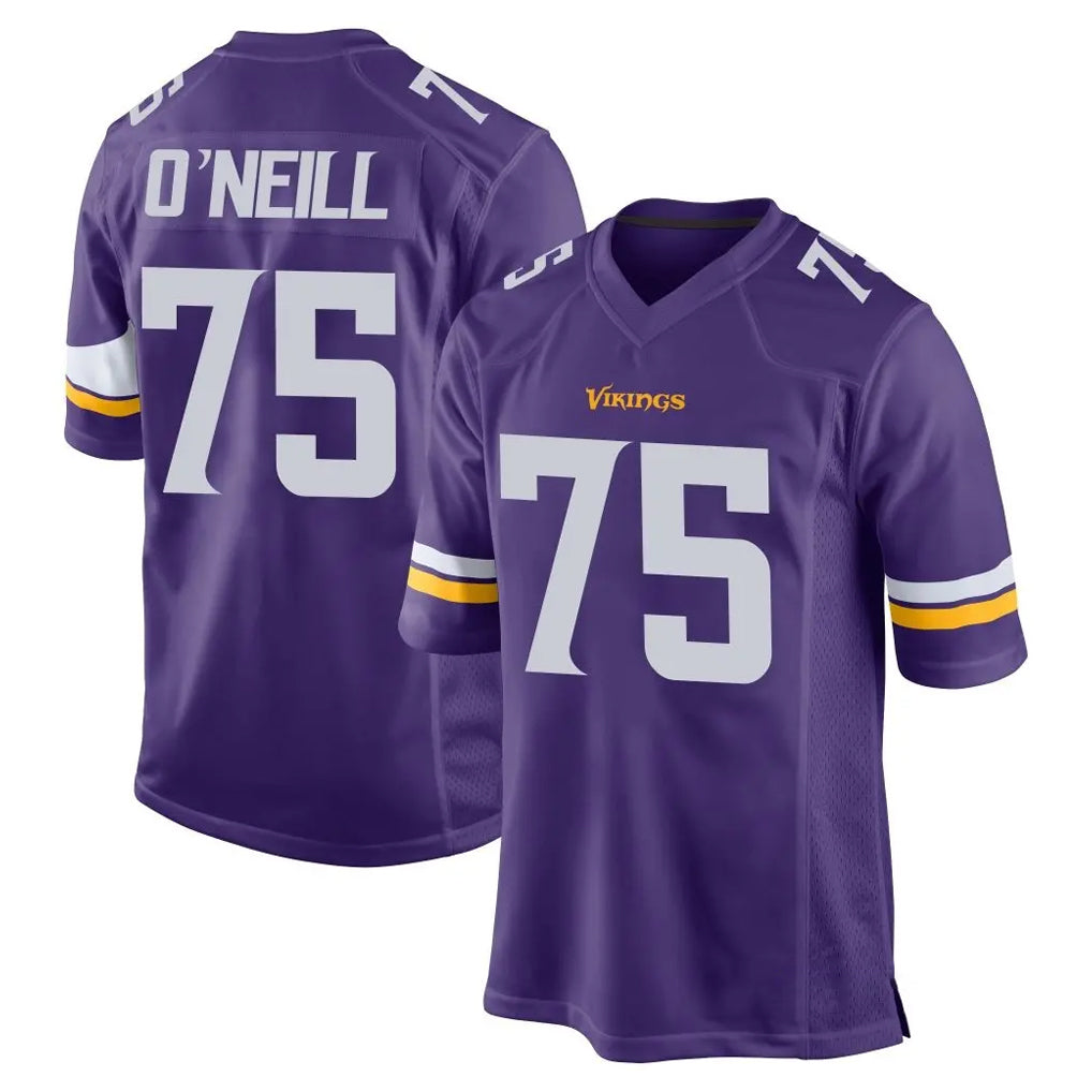 Kdoa MN.Vikings #75 Brian O'Neill Player Purple Home Game Stitched Jerseys