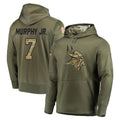 Kdoa MN.Vikings #7 Byron Murphy Jr. Player Olive Salute to Service Pullover Hoodies Home Game Stitched Jerseys