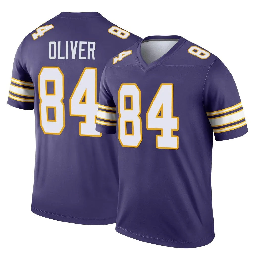 Kdoa MN.Vikings #84 Josh Oliver Player Purple Limited Classic Home Game Stitched Jerseys