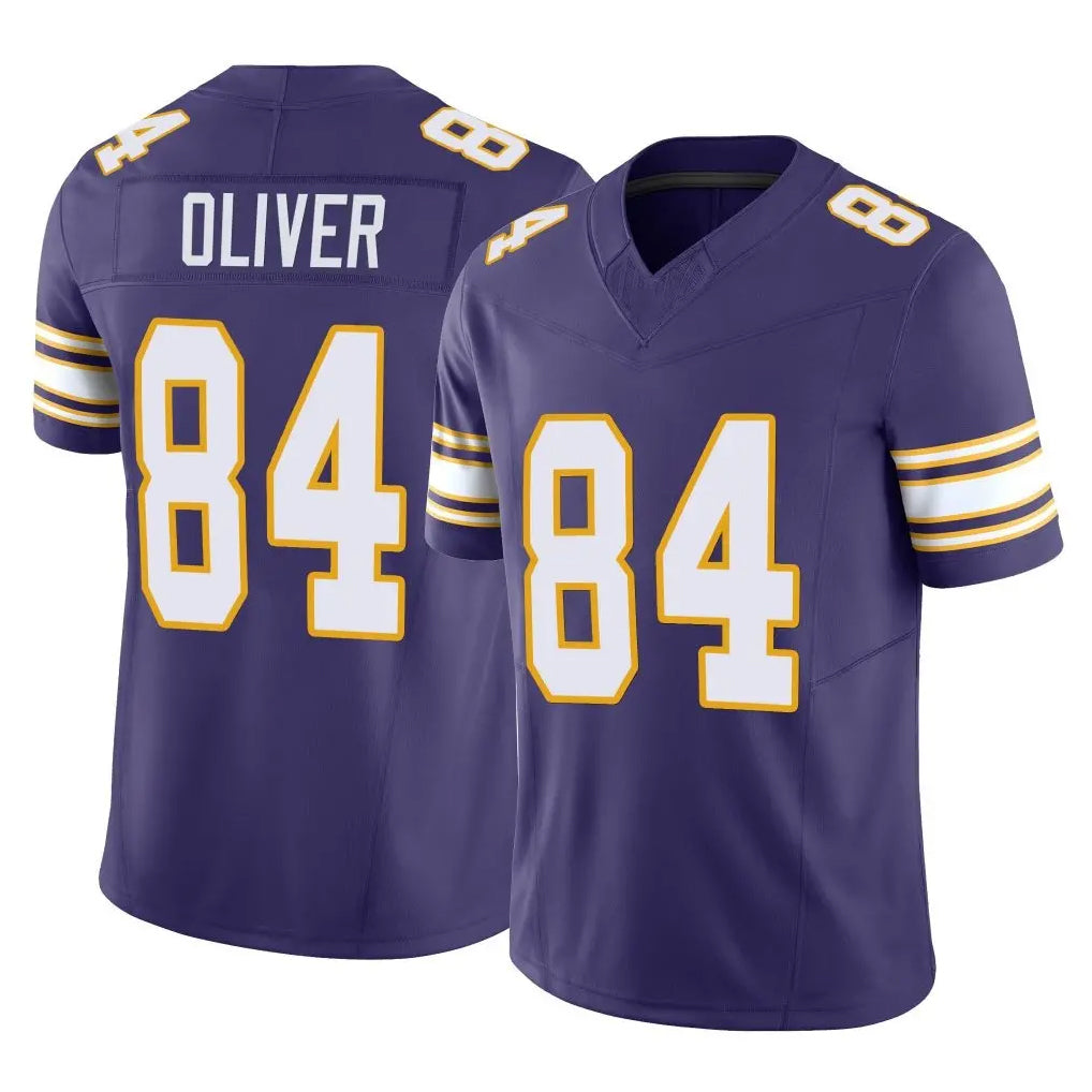 Kdoa MN.Vikings #84 Josh Oliver Player Purple Limited Classic Vapor F.U.S.E. Home Game Stitched Jerseys