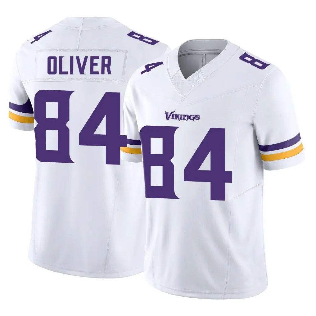 Kdoa MN.Vikings #84 Josh Oliver Player White Limited Vapor F.U.S.E. Home Game Stitched Jerseys