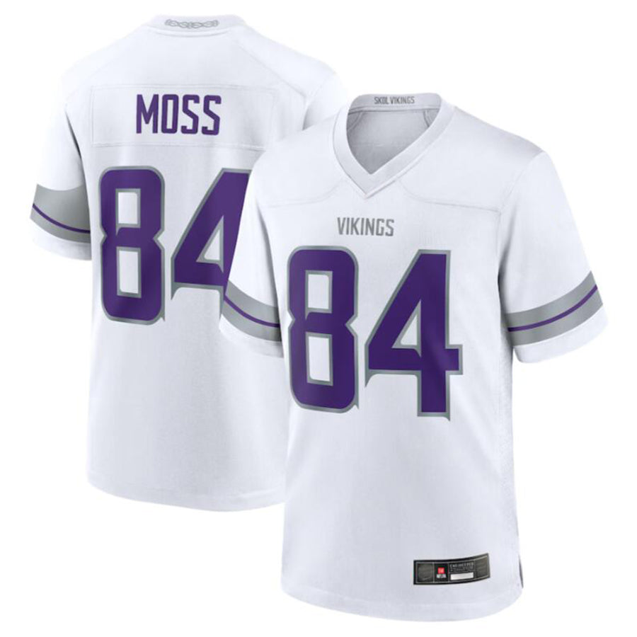 Kdoa MN.Vikings #84 Randy Moss White Alternate Retired Player Game American Stitched Jerseys