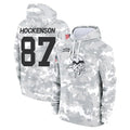 Kdoa MN.Vikings #87 T.J. Hockenson Player Arctic Camo Salute to Service Pullover Hoodies Limited Game Stitched Jerseys