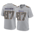 Kdoa MN.Vikings #87 T.J. Hockenson Player Gray Atmosphere Fashion Home Game Stitched Jerseys