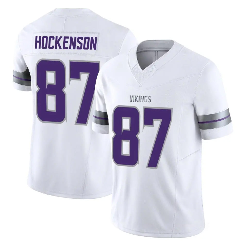 Kdoa MN.Vikings #87 T.J. Hockenson Player White Limited Alternate Vapor F.U.S.E. Home Game Stitched Jerseys