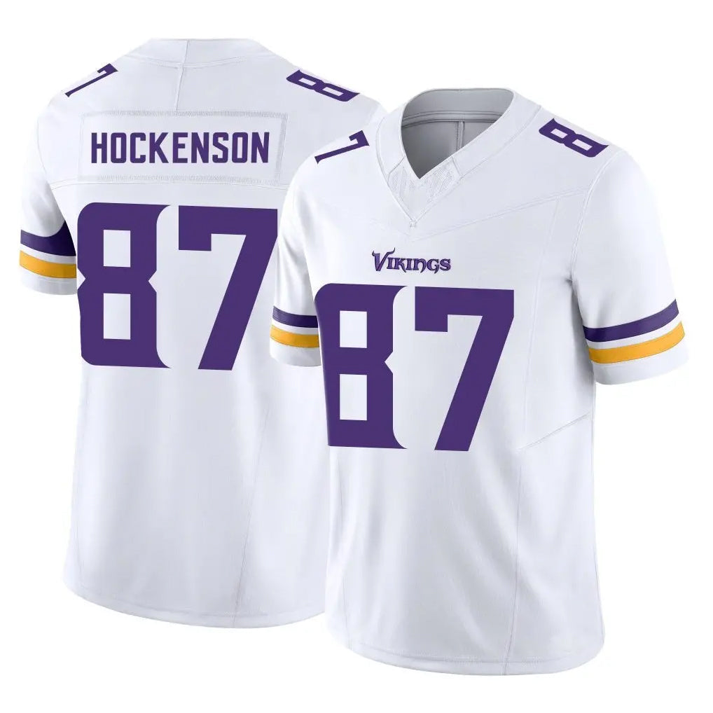 Kdoa MN.Vikings #87 T.J. Hockenson Player White Limited Vapor F.U.S.E. Home Game Stitched Jerseys