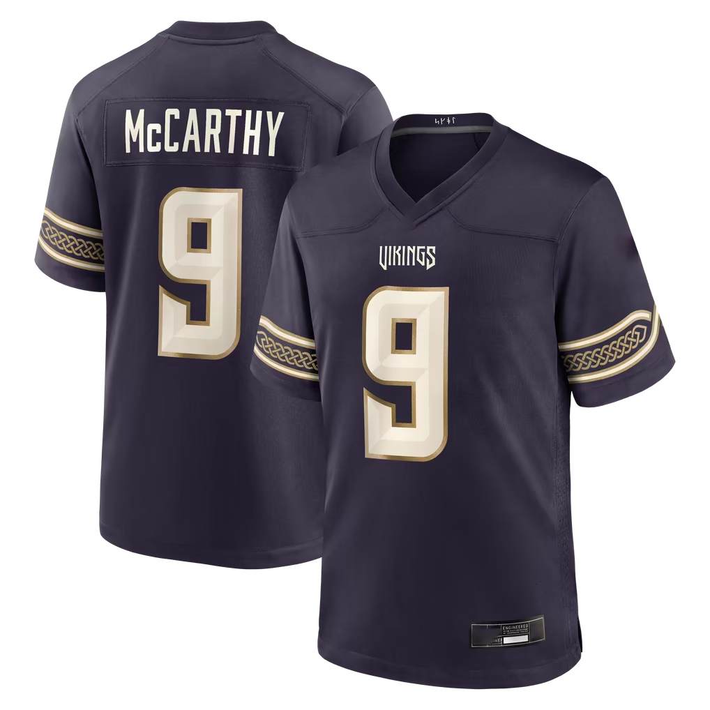 Kdoa MN.Vikings #9 J.J. McCarthy Purple 2026 Rivalries Collection Game Stitched Jerseys