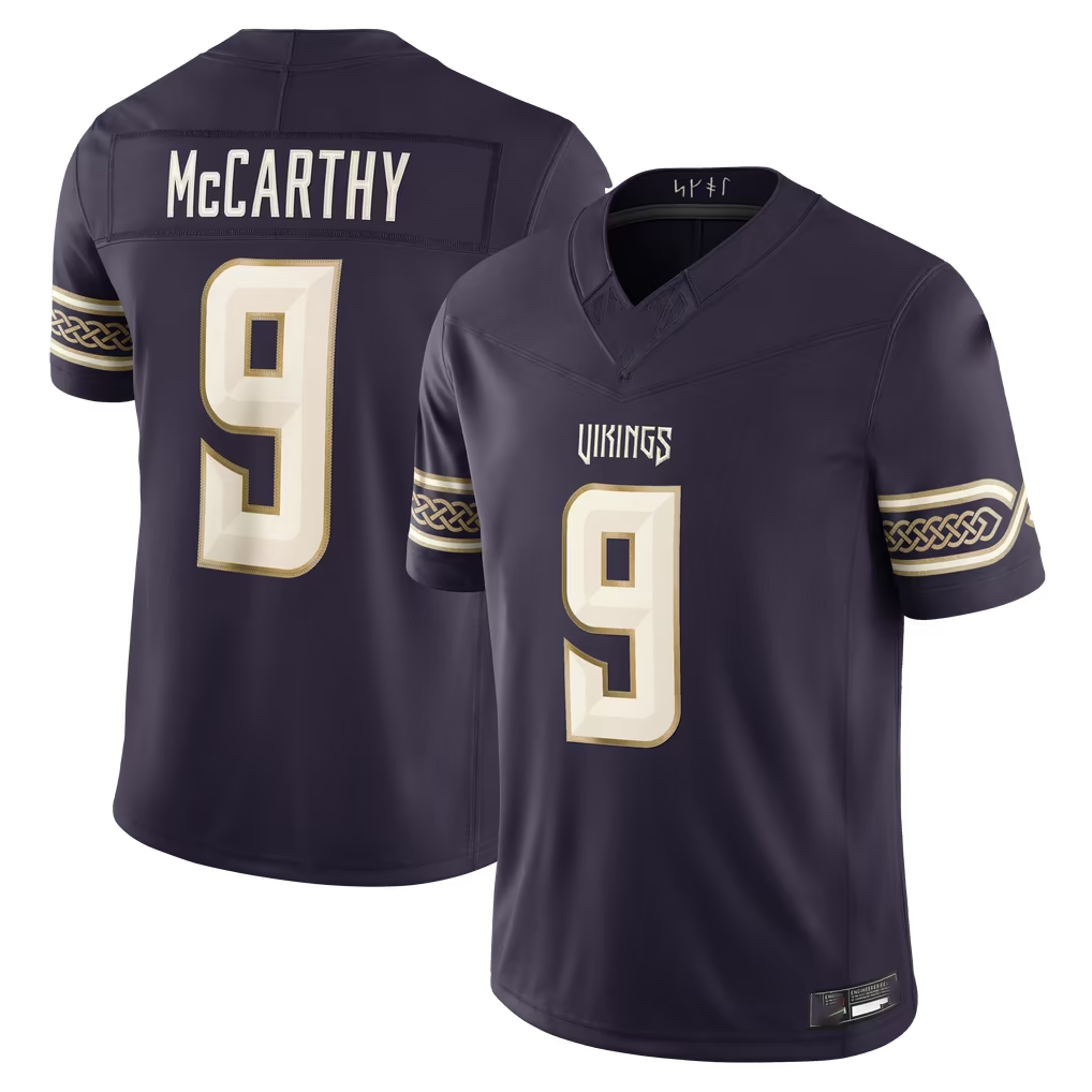 Kdoa MN.Vikings #9 J.J. McCarthy Purple 2026 Rivalries Collection Limited Stitched Jerseys
