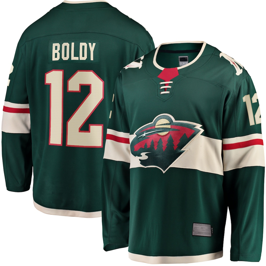 Kdoa M.Wild #12 Matthew Boldy Green Home Breakaway Player Jerseys