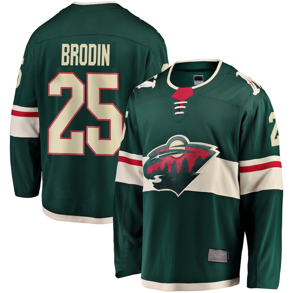 Kdoa M.Wild #25 Jonas Brodin Green Breakaway Jerseys