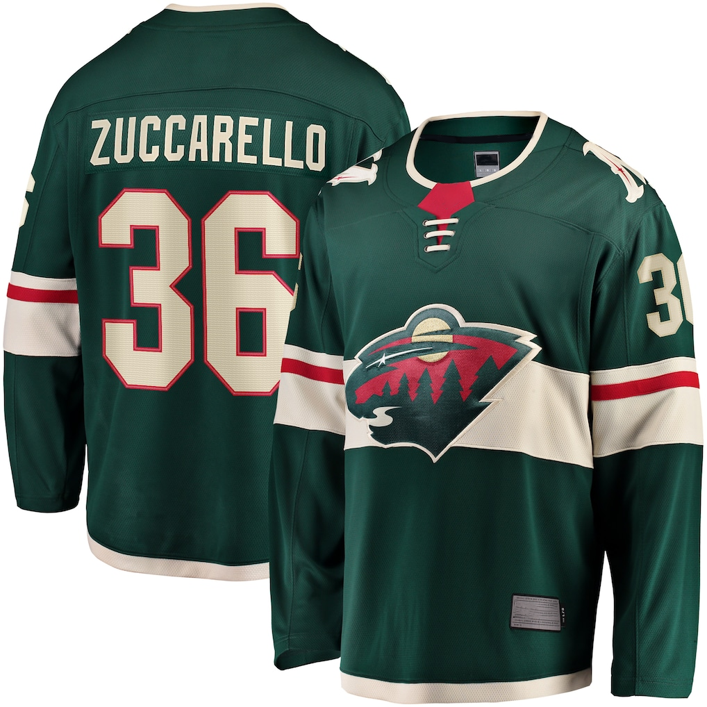 Kdoa M.Wild #36 Mats Zuccarello Green Team Color Breakaway Player Jerseys