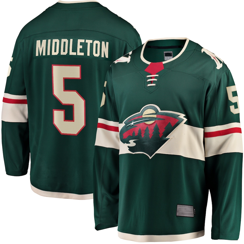 Kdoa M.Wild #5 Jake Middleton Green Home Breakaway Player Jerseys