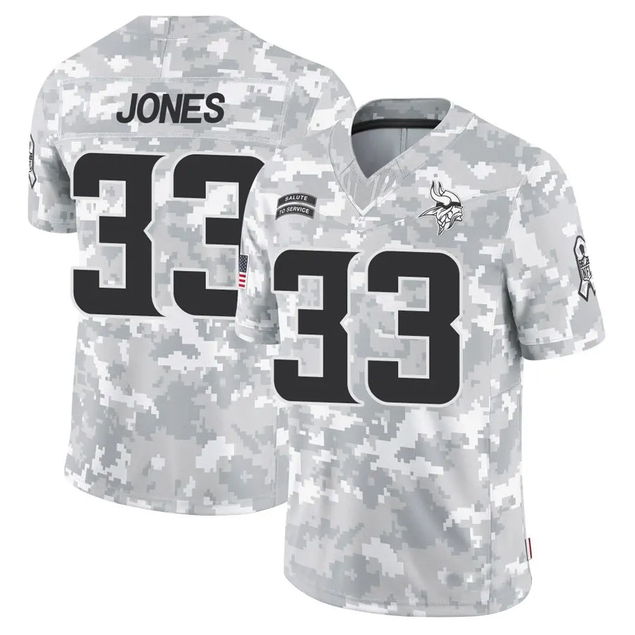Kdoa MN.Vikings #33 Aaron Jones Player Arctic Camo Salute to Service Limited Stitched Jerseys