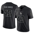 Kdoa MN.Vikings #43 Andrew Van Ginkel Player Black REFLECTIVE Limited Stitched Jerseys