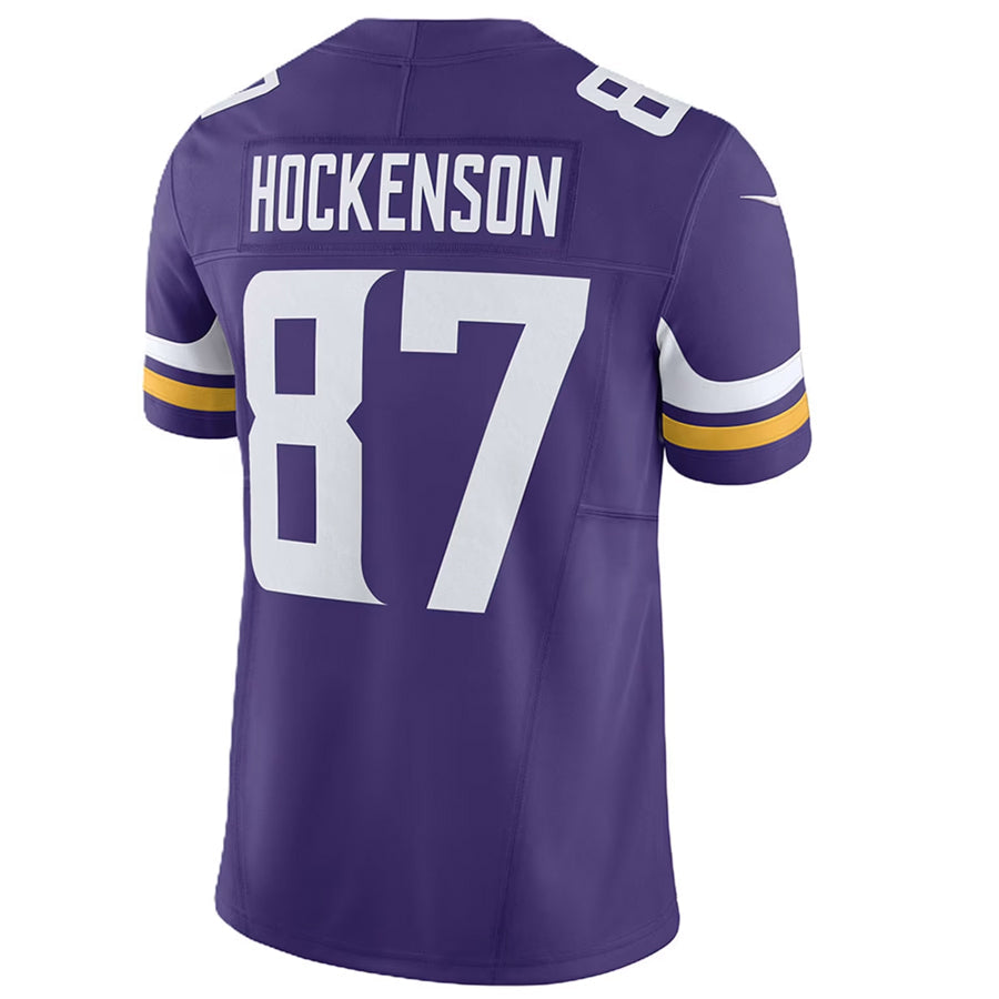 Kdoa MN.Vikings #87 T.J. Hockenson Player Purple Vapor F.U.S.E. Limited Stitched Jerseys