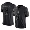 Kdoa MN.Vikings #9 J.J. McCarthy Player Black REFLECTIVE Limited Stitched Jerseys