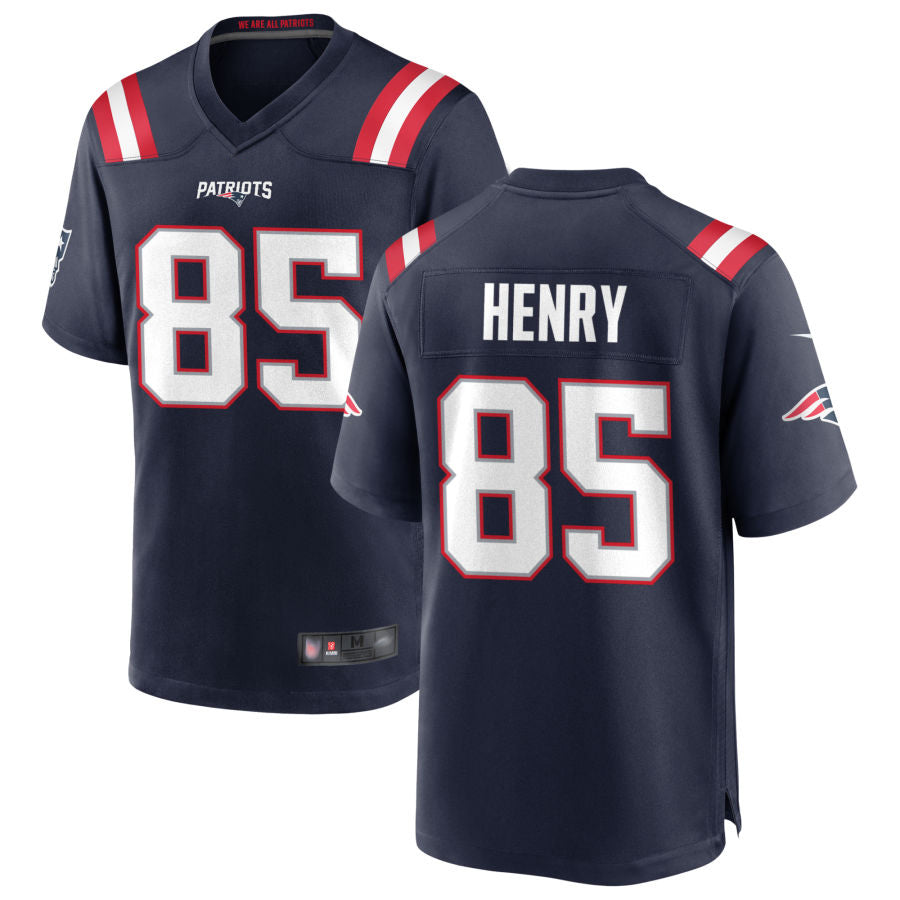 Kdoa NE.Patriots #85 Hunter Henry Navy Game Home Jerseys