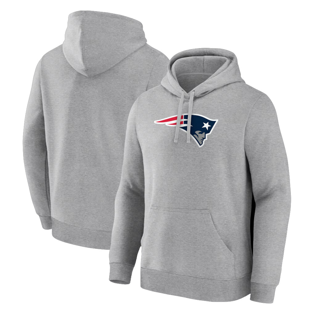 Kdoa NE.Patriots Gray LOGO Pullover Hoodies Home Game Blank Player Stitched Jerseys