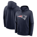 Kdoa NE.Patriots Navy LOGO Pullover Hoodies Home Game Blank Player Stitched Jerseys