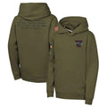 Kdoa NE.Patriots Olive Salute to Service Pullover Hoodies Limited Blank Player Stitched Jerseys
