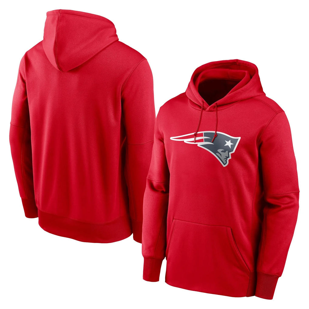 Kdoa NE.Patriots Red LOGO Pullover Hoodies Home Game Blank Player Stitched Jerseys