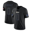 Kdoa NE.Patriots #0 Christian Gonzalez Player Black Impact LImited Home Game Stitched Jerseys