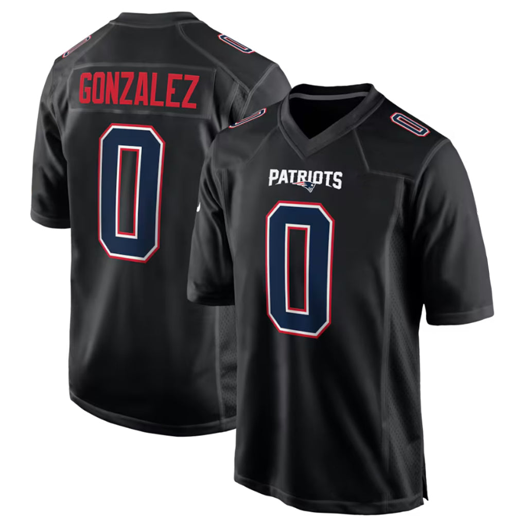 Kdoa NE.Patriots #0 Christian Gonzalez Player Carbon Fashion Limited Home Game Stitched Jerseys