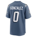 Kdoa NE.Patriots #0 Christian Gonzalez Player Storm Blue Rivalries Collection Game Stitched Jersey