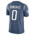Kdoa NE.Patriots #0 Christian Gonzalez Player Storm Blue Rivalries Collection Limited Stitched Jersey