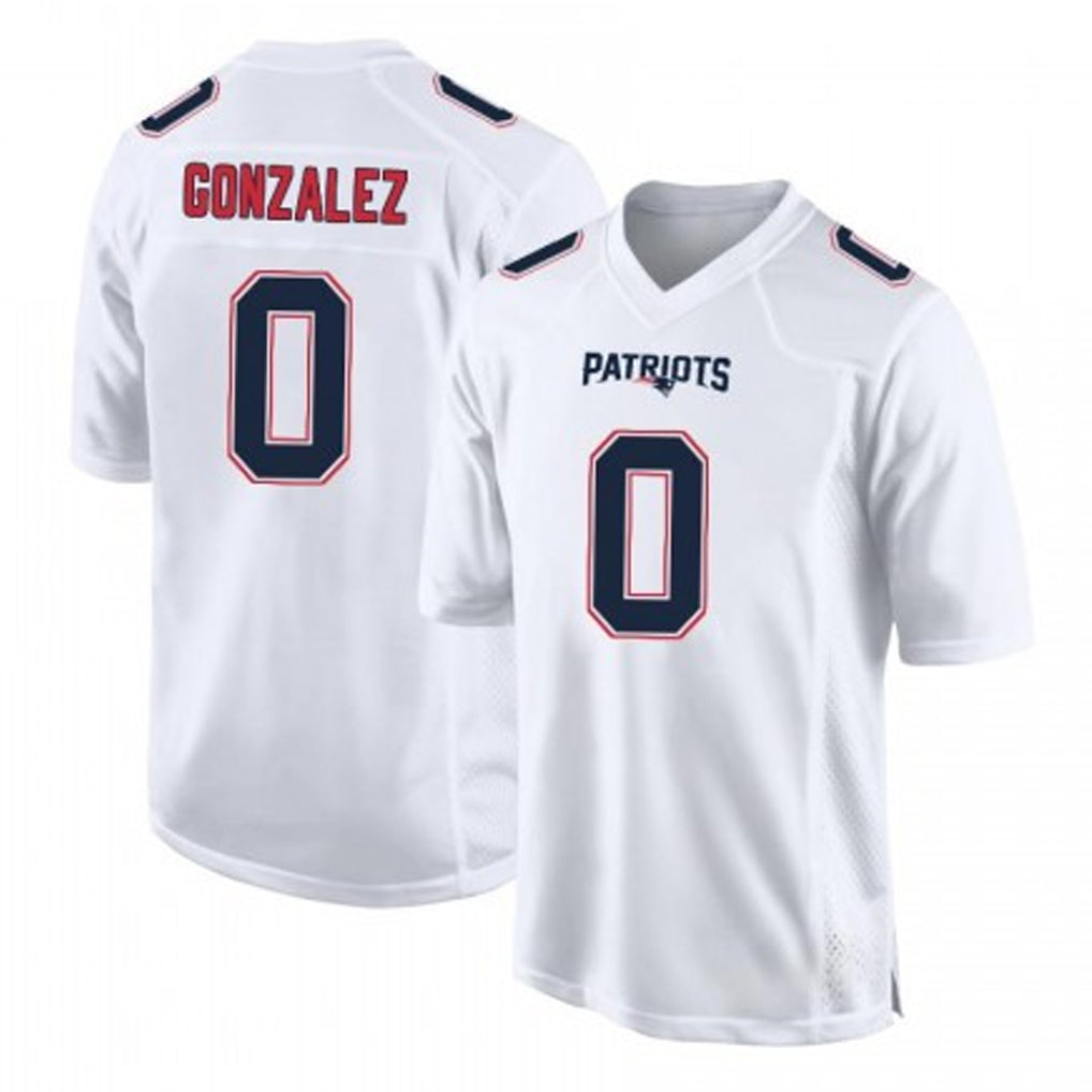 Kdoa NE.Patriots #0 Christian Gonzalez Player White Fashion Limited Home Game Stitched Jerseys