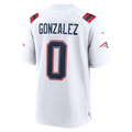 Kdoa NE.Patriots #0 Christian Gonzalez White Game Stitched Jerseys