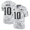 Kdoa NE.Patriots #10 Drake Maye Player Arctic Camo Salute to Service Limited Stitched Jerseys