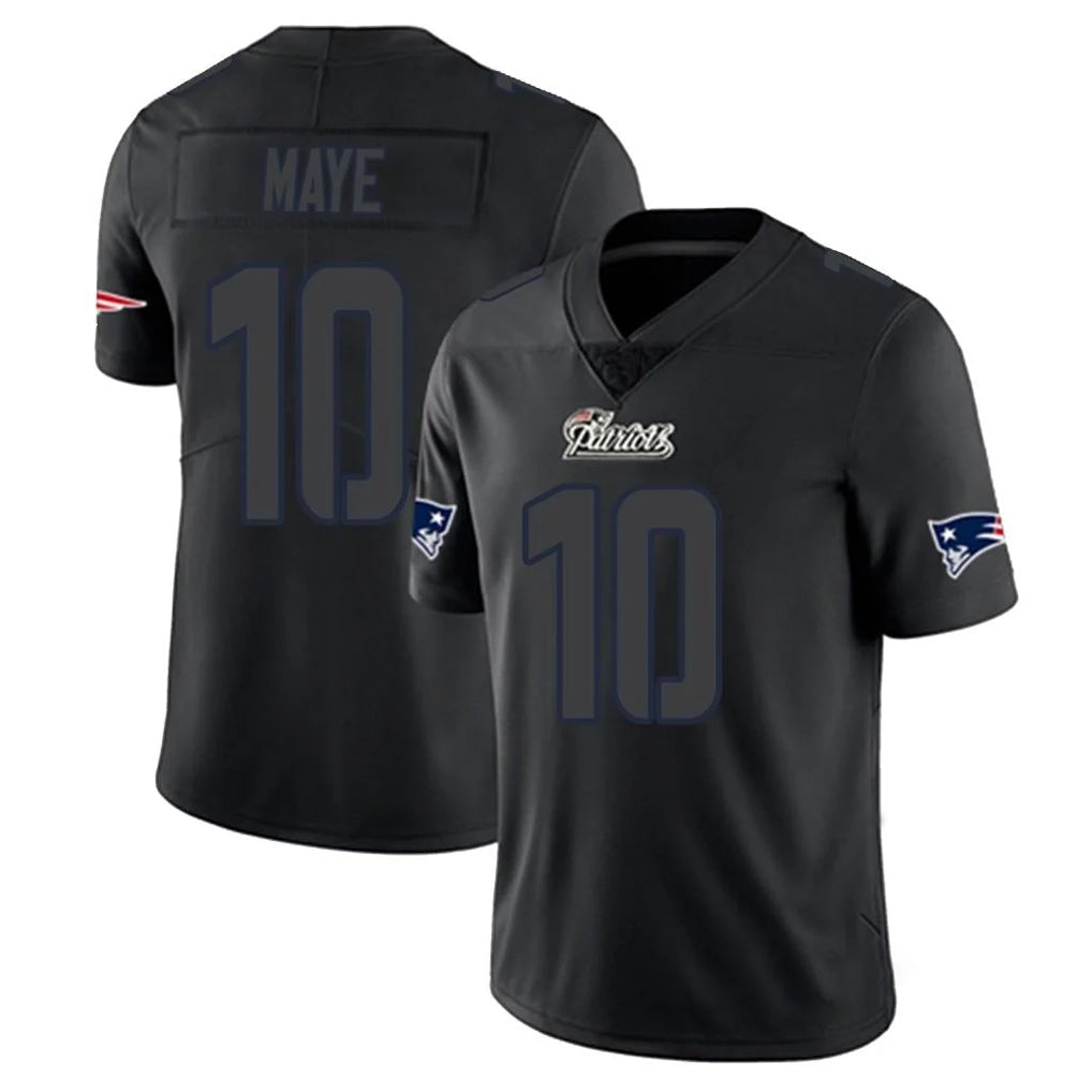 Kdoa NE.Patriots #10 Drake Maye Player Black Impact LImited Home Game Stitched Jerseys