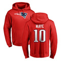 Kdoa NE.Patriots #10 Drake Maye Player Red LOGO Pullover Hoodies Home Game Stitched Jerseys