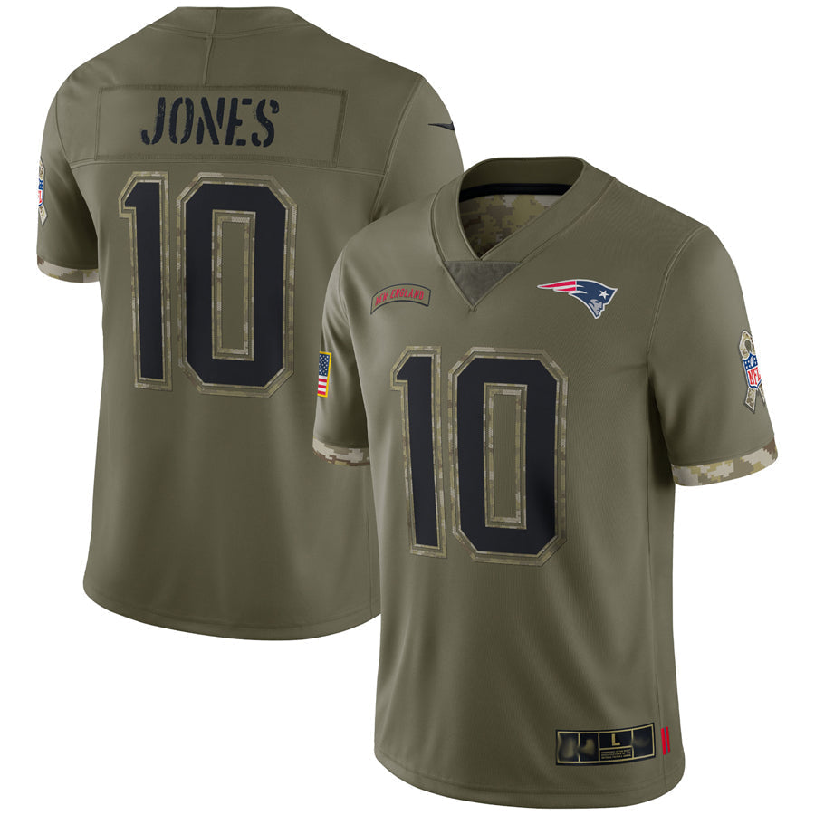 Kdoa NE.Patriots #10 Drake Maye Player Olive Salute To Service Stitched Jerseys