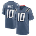 Kdoa NE.Patriots #10 Drake Maye Player Storm Blue Rivalries Collection Game Stitched Jerseys