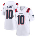 Kdoa NE.Patriots #10 Drake Maye Player White Home Game Stitched Jerseys