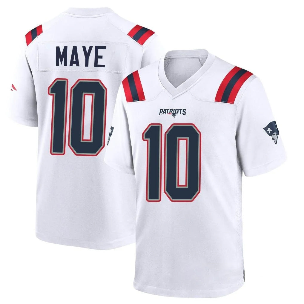 Kdoa NE.Patriots #10 Drake Maye Player White Home Game Stitched Jerseys