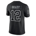 Kdoa NE.Patriots #12 Tom Brady Player Black Reflective Limited Stitched Jerseys