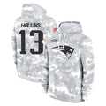 Kdoa NE.Patriots #13 Mack Hollins Player Arctic Camo Salute to Service Pullover Hoodies Limited Game Stitched Jerseys