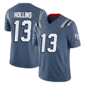 Kdoa NE.Patriots #13 Mack Hollins Player Blue Limited Rivalries Collection Home Game Stitched Jerseys