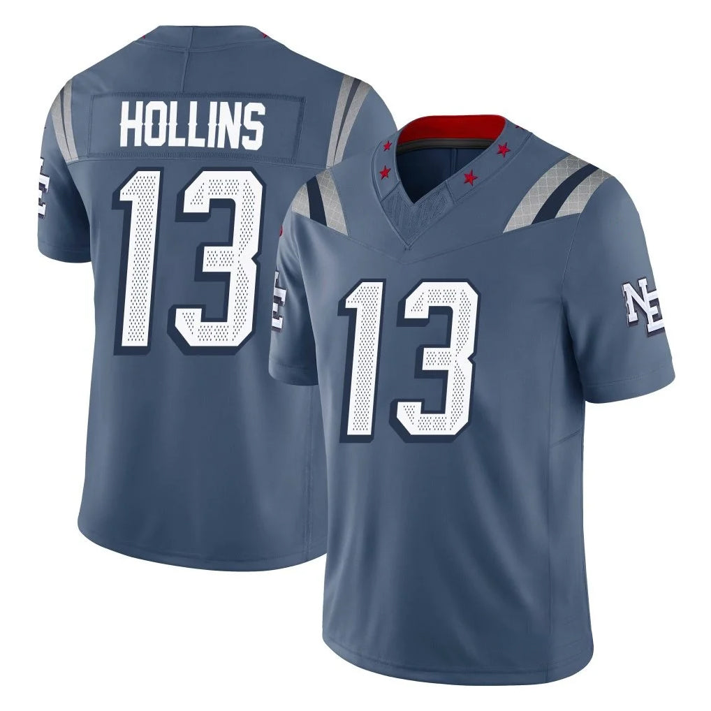 Kdoa NE.Patriots #13 Mack Hollins Player Blue Limited Rivalries Collection Home Game Stitched Jerseys