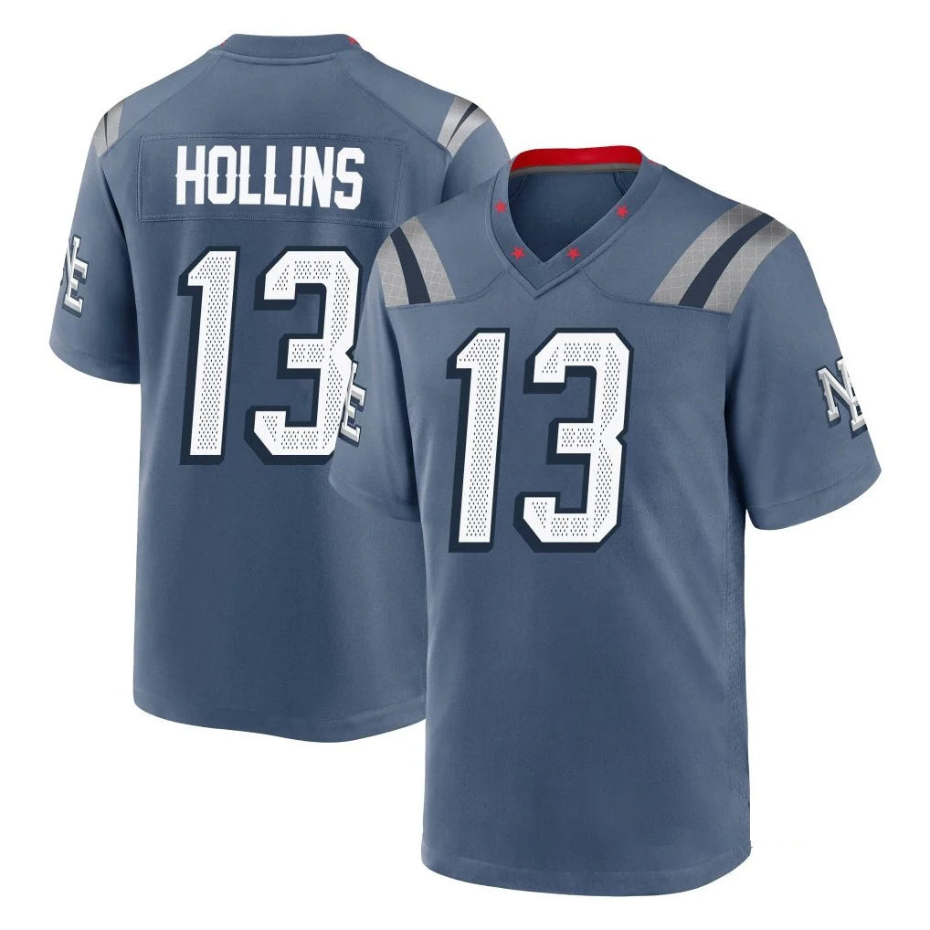 Kdoa NE.Patriots #13 Mack Hollins Player Blue Rivalries Collection Home Game Stitched Jerseys