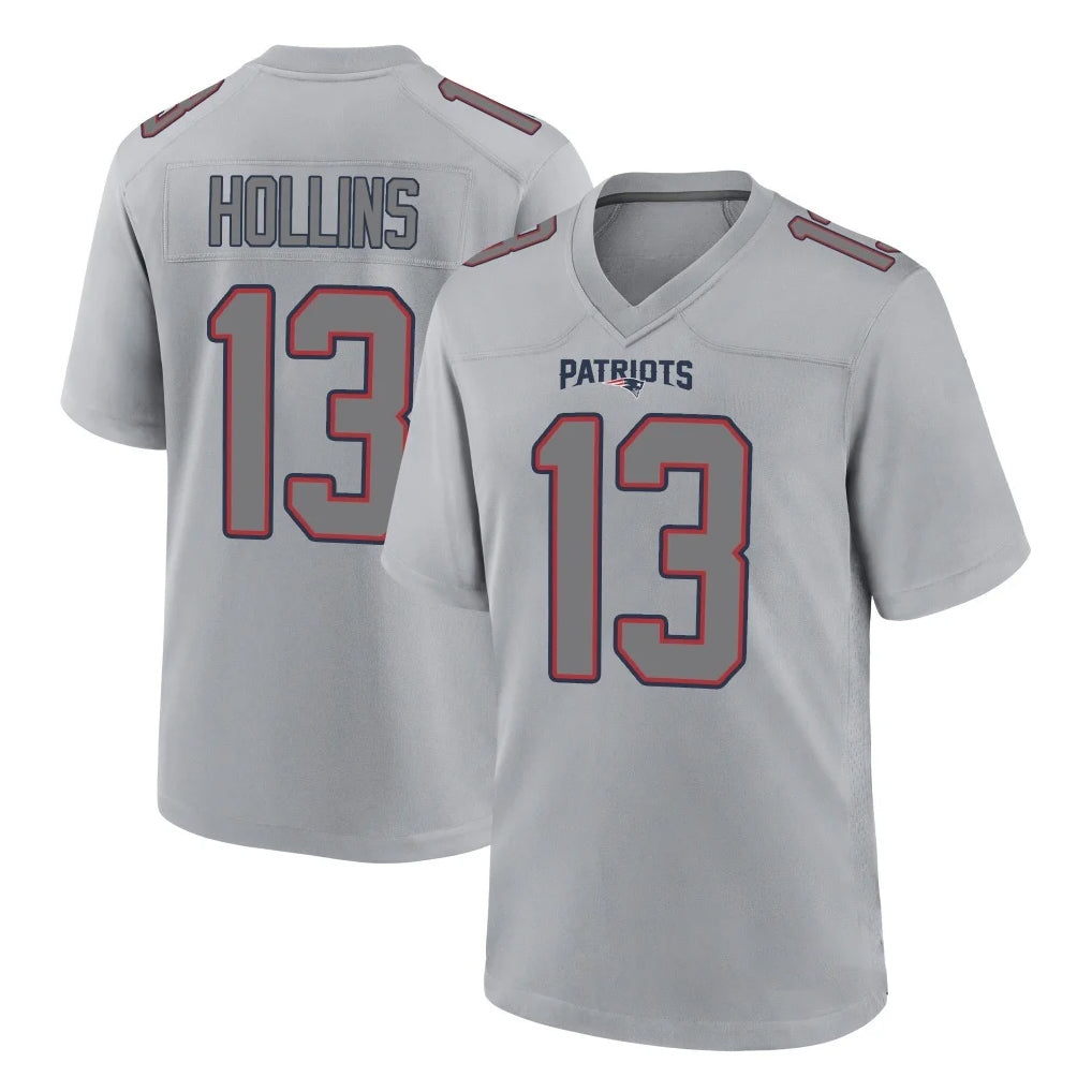 Kdoa NE.Patriots #13 Mack Hollins Player Gray Fashion Limited Home Game Stitched Jerseys