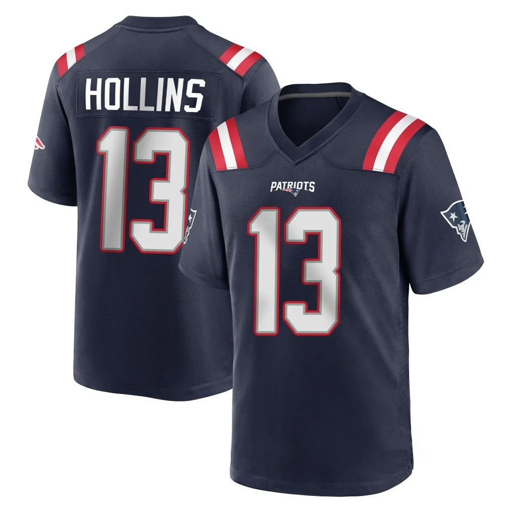 Kdoa NE.Patriots #13 Mack Hollins Player Navy Home Game Stitched Jerseys