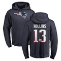 Kdoa NE.Patriots #13 Mack Hollins Player Navy LOGO Pullover Hoodies Home Game Stitched Jerseys